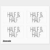 Sticker Rectangulaire Demi-moitié lisse (Feuille)