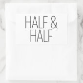 Sticker Rectangulaire Demi-moitié lisse (Sac)