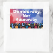 Sticker Rectangulaire Democracy Not Autocracy (Sac)