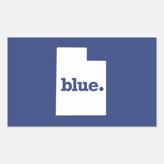 Sticker Rectangulaire Démocrate de l'Utah (Devant)