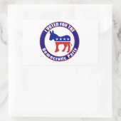 Sticker Rectangulaire Démocrate voté d'origine (Sac)