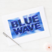 Sticker Rectangulaire Démocratique Blue Wave (Enveloppe)