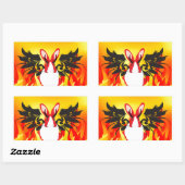 STICKER RECTANGULAIRE DEMON (Feuille)