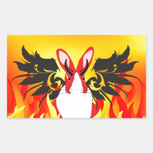 STICKER RECTANGULAIRE DEMON (Devant)