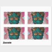 Sticker Rectangulaire Demon japonais (Feuille)