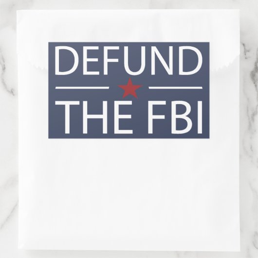 Sticker Rectangulaire Démunérer Le FBI (Sac)