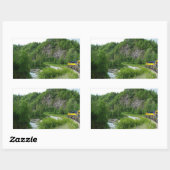 Sticker Rectangulaire Denali Express Alaska Train Vacation Photographie (Feuille)