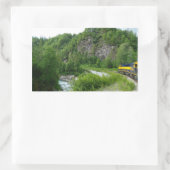 Sticker Rectangulaire Denali Express Alaska Train Vacation Photographie (Sac)