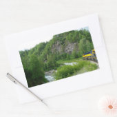 Sticker Rectangulaire Denali Express Alaska Train Vacation Photographie (Enveloppe)