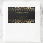 Sticker Rectangulaire Dentelle à spirale or (Sac)