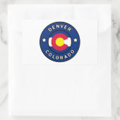 Sticker Rectangulaire Denver Colorado (Sac)