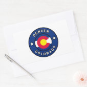Sticker Rectangulaire Denver Colorado (Enveloppe)