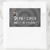 Sticker Rectangulaire Derby Girl le fait dévilement (Sac)