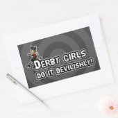 Sticker Rectangulaire Derby Girl le fait dévilement (Enveloppe)