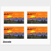 Sticker Rectangulaire Dernier coucher de soleil (Feuille)