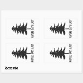 Sticker Rectangulaire Dernier de chauves-souris nature (Feuille)