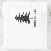 Sticker Rectangulaire Dernier de chauves-souris nature (Sac)