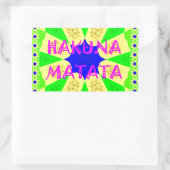 Sticker Rectangulaire Dernier Hakuna Matata magnifique design Extraordin (Sac)
