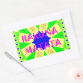 Sticker Rectangulaire Dernier Hakuna Matata magnifique design Extraordin (Enveloppe)