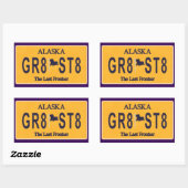 Sticker Rectangulaire Dernière frontière de l'Alaska (Feuille)