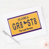 Sticker Rectangulaire Dernière frontière de l'Alaska (Enveloppe)