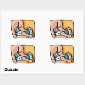 Sticker Rectangulaire Dés de roulement (Feuille)