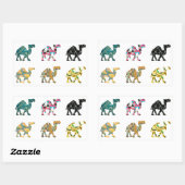 Sticker Rectangulaire Des dromadaires sympas (Feuille)