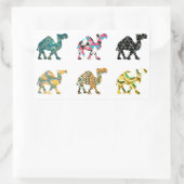 Sticker Rectangulaire Des dromadaires sympas (Sac)