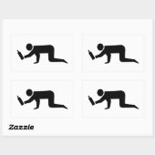 Sticker Rectangulaire Des gens ivres (Feuille)