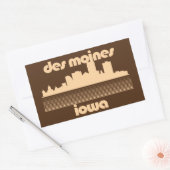 Sticker Rectangulaire Des Moines, Iowa (Enveloppe)