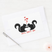 Sticker Rectangulaire Des noix sur toi, des écureuils amoureux (Enveloppe)