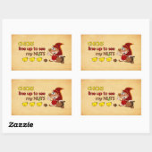 Sticker Rectangulaire Des pousses s'alignent pour voir mes noix (Feuille)