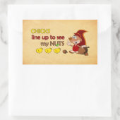 Sticker Rectangulaire Des pousses s'alignent pour voir mes noix (Sac)