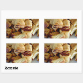 Sticker Rectangulaire Des tas de rouleaux de saucisses (Feuille)