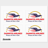 Sticker Rectangulaire DeSantis Airlines Vous Amène La Frontière Recta (Feuille)