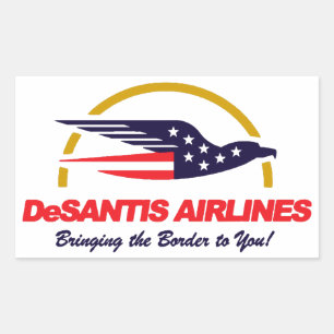 Sticker Rectangulaire DeSantis Airlines Vous Amène La Frontière Recta