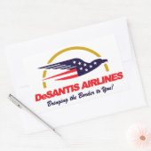 Sticker Rectangulaire DeSantis Airlines Vous Amène La Frontière Recta (Enveloppe)