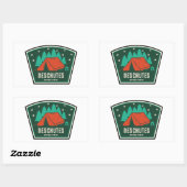 Sticker Rectangulaire Deschutes National Forest Camping (Feuille)