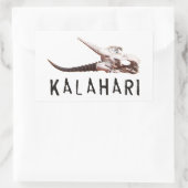 Sticker Rectangulaire Désert de Kalahari en Afrique : Crâne mort (Sac)