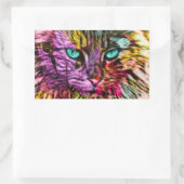Sticker Rectangulaire Design art chat Kitten (Sac)