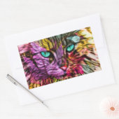 Sticker Rectangulaire Design art chat Kitten (Enveloppe)