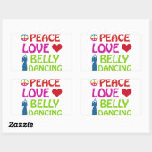 Sticker Rectangulaire Design Belly Dance (Feuille)