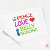 Sticker Rectangulaire Design Belly Dance (Enveloppe)
