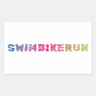 Sticker Rectangulaire Design cool de triathlon