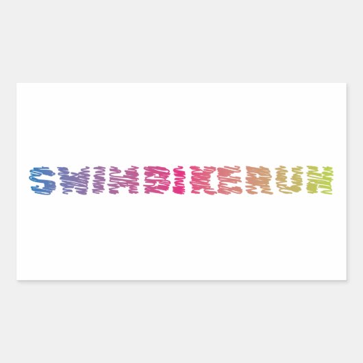 Sticker Rectangulaire Design cool de triathlon (Devant)