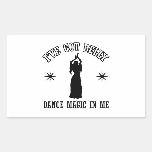 Sticker Rectangulaire design de danse du ventre (Devant)