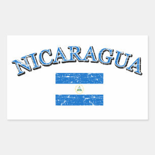 Sticker Rectangulaire Design de football au Nicaragua