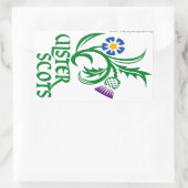 Sticker Rectangulaire Design de lin et de chardon Ulster-Scots (Sac)