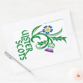 Sticker Rectangulaire Design de lin et de chardon Ulster-Scots (Enveloppe)