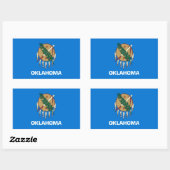 Sticker Rectangulaire Design de l'Oklahoma State (Feuille)